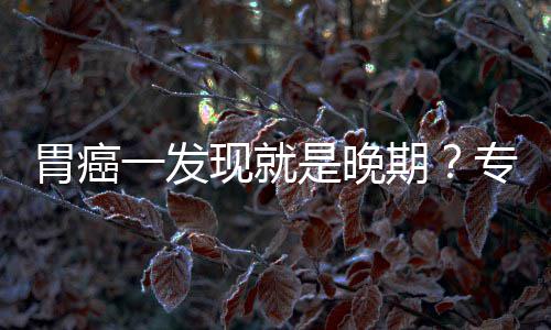 莫现就一发因贻误期病情专家状胃癌无症是晚